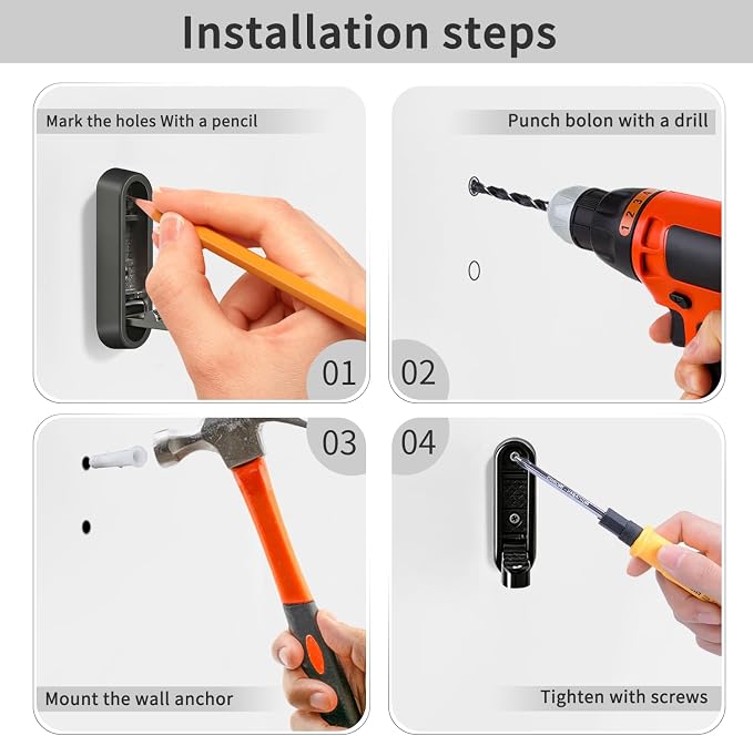 2PCS Foldable Wall Hooks, Flip Down Design - Image 7