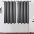 LEMOMO Blackout Curtains 66 x 54 Inch Long Frost Grey Curtains Set of 2 Panels by Lemomo