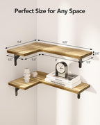 AMADA HOMEFURNISHING Corner Floating Shelves, Shelves - Image 2
