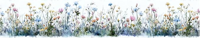 Wildflower Wallpaper Border 196x4 Inch Peel and Stick Wall Border Self Adhesive - Image 2