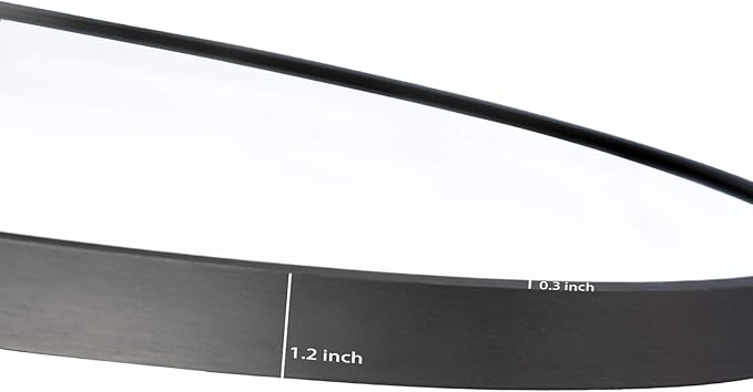 Itrue 24 Inch Round Wall Mirror, Brushed Black Metal Framed Circle Bathroom - Image 4