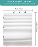 Changshade 6 Pack Temporary Shades, Pleated Paper Blinds - Image 3