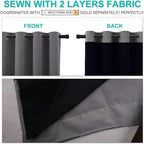 NICETOWN 100% Blackout Blinds, Laundry Room Decor Window Treatment Curtains - Image 5