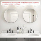 Fabuday Silver Circle Mirror for Wall 20 inch - Image 2