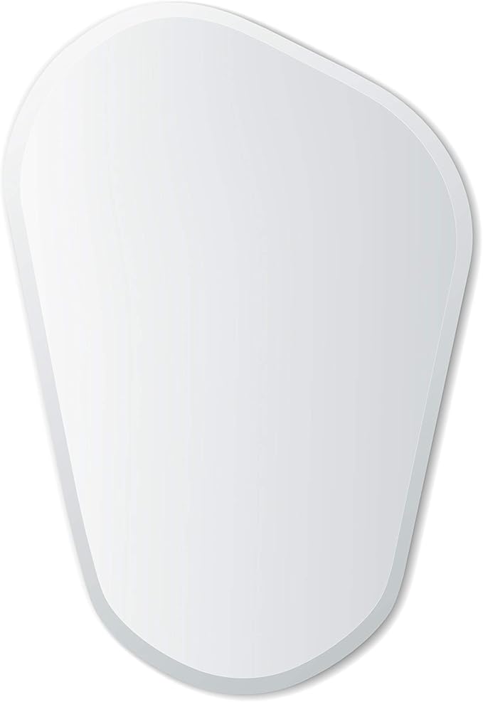 Better Bevel 24" x 36" Frameless Asymmetrical-Shaped Novelty Mirror | 1" by Better+Bevel