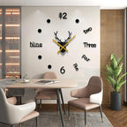 DIY 3D Wall Clock Large Frameless Watch Mirror Surface Wall Art Clock - Image 2