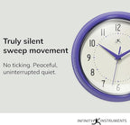 Infinity Instruments Retro Round Metal Wall Clock, Meadow Mist - Image 6