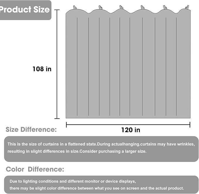 Room Divider Blackout Curtain Track Curtains Wall Dividers Panels Screen - Image 2