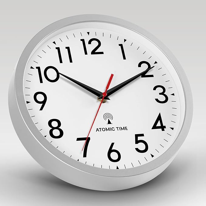 DAXSMY Atomic Wall Clock Analog 10 Inch Battery Operated Modern Decorative - Image 6