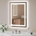 USHOWER LED Bathroom Mirror 24x32 Inch Tempered Glass by USHOWER