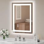 USHOWER LED Bathroom Mirror 24x32 Inch Tempered Glass by USHOWER