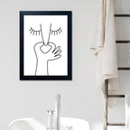 Funny Bathroom Wall Decor Black and White Bathroom Wall Art Framed Toliet Art - Image 6