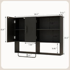 Medicine Cabinet, Wooden Bathroom Wall Cabinet - Image 2