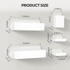 Nieifi Adhesive Wall Shelf, Shower Shelves 5 Pack - Image 2