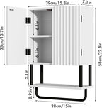 RUSTOWN Fluted Bathroom Wall Cabinet - Image 2
