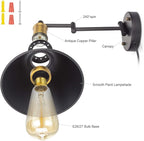Wall Lamps, Swing Arm Wall Lamp Wall Sconce 2-Pack Plug in Cord - Image 9