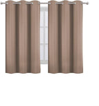 LEMOMO Cappuccino Blackout Curtains 42 x 54 Inch Length Set of 2 Panels Grommet - Image 2