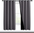NICETOWN Grey Full Shade Curtain Panels, Pair of Thermal Insulated & Energy by NICETOWN