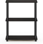 Furinno TURN-S-TUBE Storage Shelves, 3-Tier Book Shelf, Corner Shelf, Toolless - Image 5