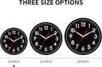 AKCISOT Wall ClockModern Black Silent Non Ticking Wall Clocks Battery Operated - Image 5