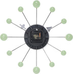 Infinity Instruments Orb Spoke Starburst Wall Clock, Mint Green - Image 5
