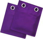 LEMOMO Purple Blackout Curtains 42 x 54 Inch Length Set of 2 Panels Grommet - Image 9