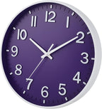 HZDHCLH Purple Wall Clocks Battery Operated, 12 inch Silent Non Ticking Modern - Image 3