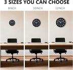 Modern Wall Clock, 10 Inch Digital Wall Clocks Battery Operated, Round Non - Image 9