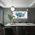 Map of The United States Wall Decor Map Canvas Wall Art - Image 5