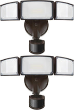 LUTEC 2 Pack 72W 7500LM LED Security Lights Motion Sensor Light Outdoor by LUTEC