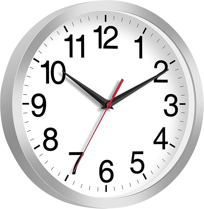 Rohioue Wall Clock Modern 8 Inch Battery Operated Silent Non Ticking Small - Image 2