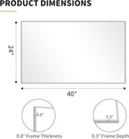 KOCUUY Silver Framed Mirror, HD Tempered Glass, Anti-Rust Frame, Modern Design - Image 8