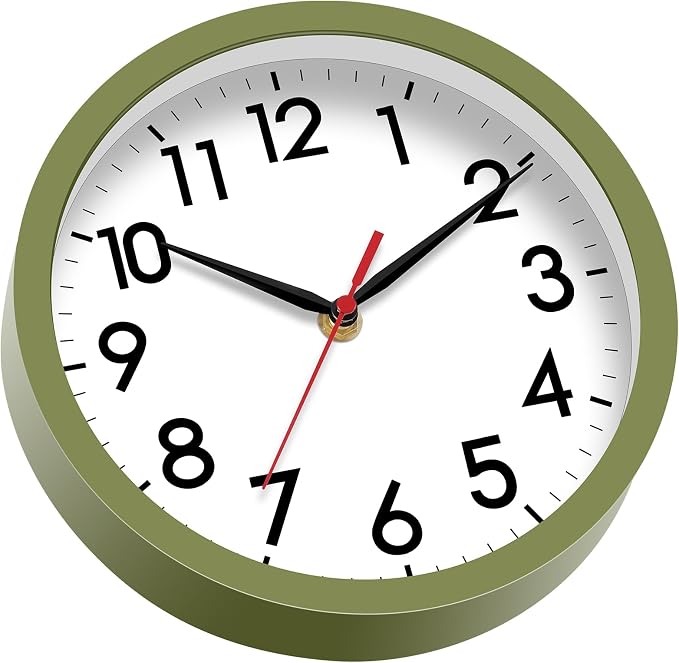 AKCISOT Wall Clock 8 Inch Silent Non-Ticking Modern Clocks Battery Operated - Image 9
