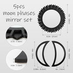 WAKOSAN Wall Mirror, Moon Phase Mirror Set, Wall Decor - Image 2