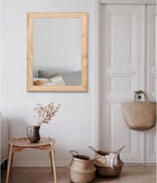 AAZZKANG Rustic Mirrors for Wall Rectangle Wood Frame Mirror Large 26"x18" - Image 5