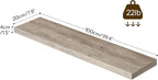 HOOBRO Floating Shelves for Wall, Wall Mounted Shelf Set of 2, 39.4" Hanging - Image 3