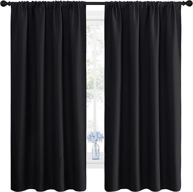 NICETOWN Black Blackout Curtain Blinds by NICETOWN