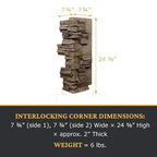 AZ Faux High-Density Polyurethane Faux Stone Interlocking Outside Corner - Image 3