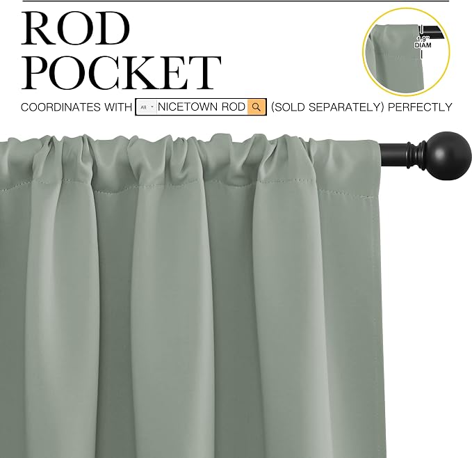 NICETOWN Window Curtains Blackout Drapes - Image 2
