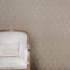 Tempaper Textured Beige Damsel Removable Peel and Stick Damask Wallpaper - Image 7