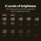 mooas Wooden Frame LED Silent Wall Clock - Image 6