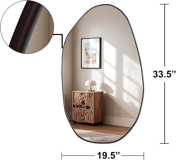 BOMINICA Irregular Wall Mirror Asymmetrical Mirror - Image 4