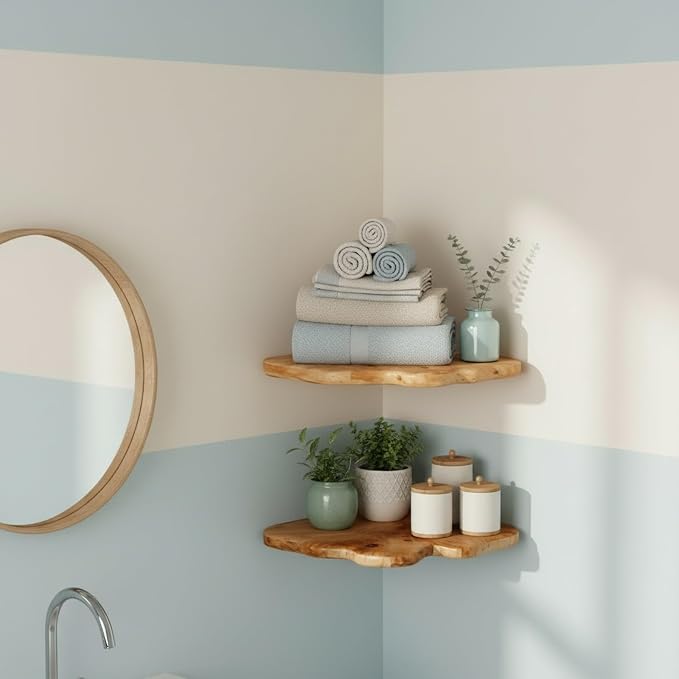 WELLAND Floating Corner Shelf Set of 2 Wall Mounted, 10.86 x 11.5 Inches - Image 8