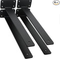 4 Pack - 14 inch Black Hidden L Shelf Bracket Iron Floating Shelf Brackets by MHMYDZ