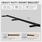 Homeforia Classic Walnut 60 inch Floating Shelf, High End Solid Real Wood Small - Image 4