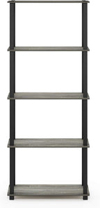 Furinno TURN-S-TUBE Book Shelf, 5-Tier Toolless Storage Shelves - Image 5