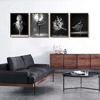 NCYEL Black and white ballet wall art dancer poster beautiful girl bedroom - Image 6