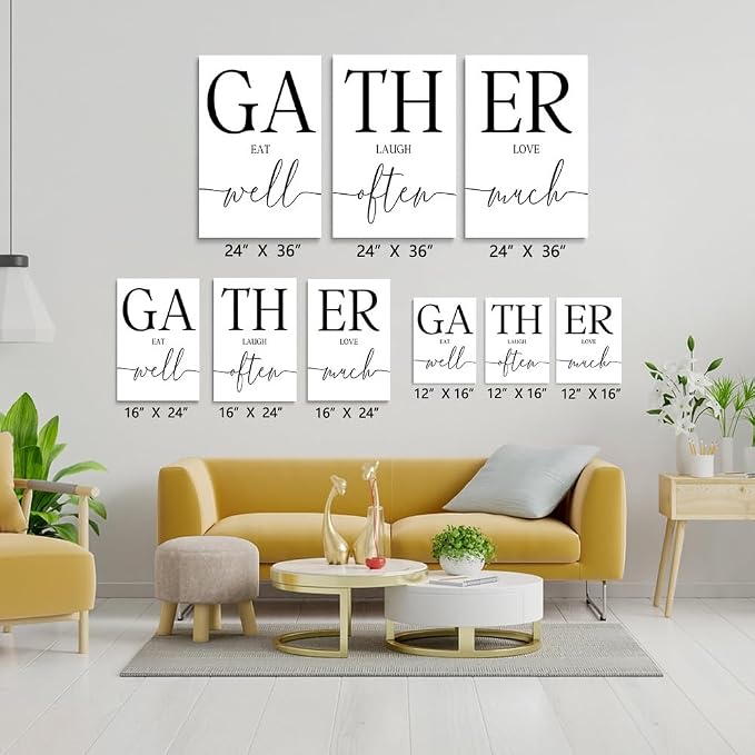 GUBIYU Gather Signs for Home Decor, Wall Art for Dining Room and Kitchen - Image 6