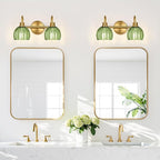 2-Light Bathroom Vanity Light, Brushed Gold Vanity Wall Light Over Mirror - Image 7