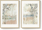 Framed Neutral Abstract Landscape Wall Art - Image 8